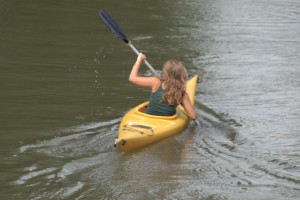 Kanovaren op de Krommerijn